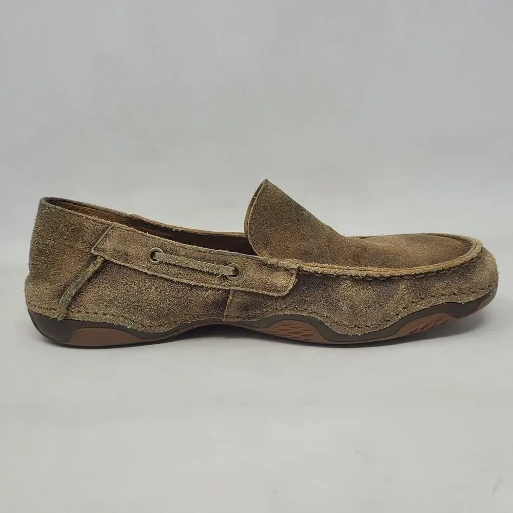 Ariat Shoes Men 10.5 Brown Slip On Loafers Distressed Suede Advanced Cushioning - Picture 9 of 12